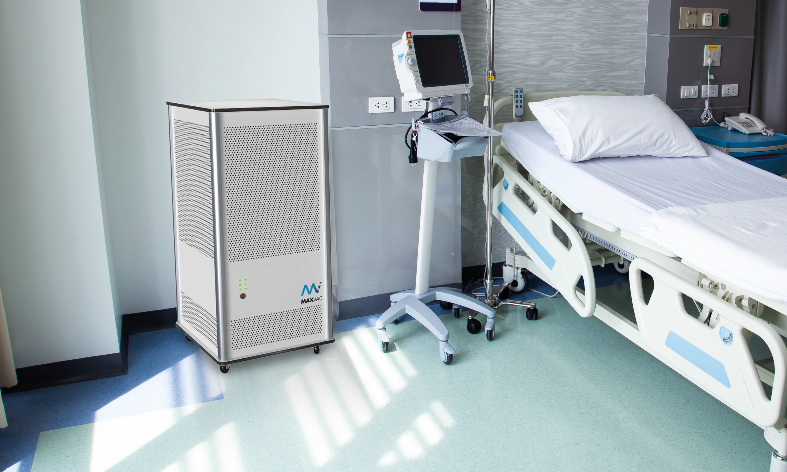 Hospital Room With Air Purifier In