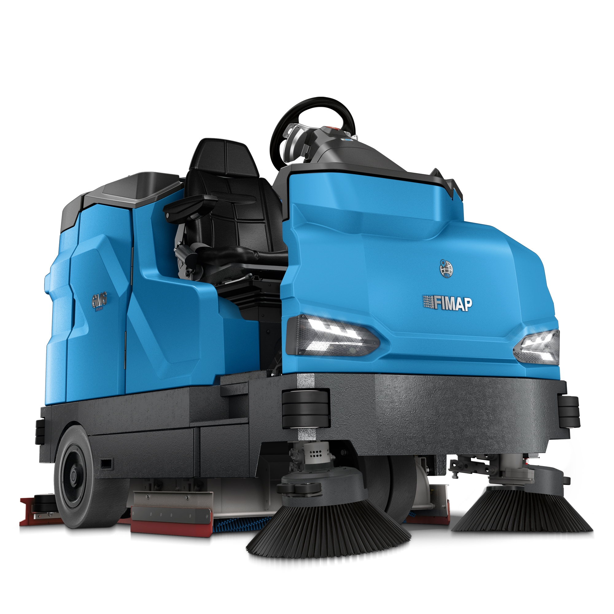 GMG floor cleaning machine in front of white background