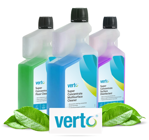 Three Verto Cleaner Bottles